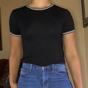 Black crop top